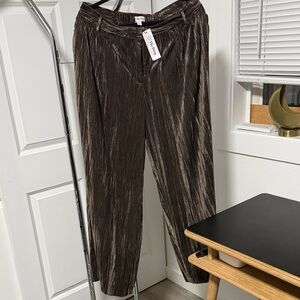 Elegant Brown Wide Leg Pants